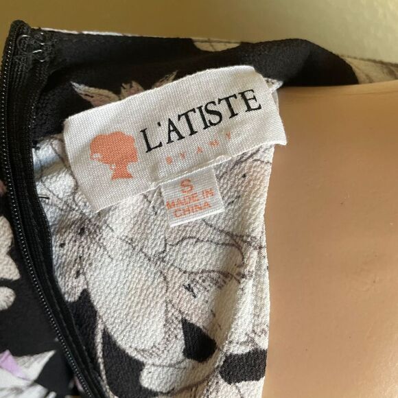 L’atiste Maxi Romper Black Purple Floral Playsuit Size S - Picture 8 of 10